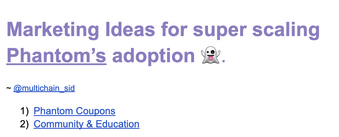 Marketing Ideas for super scaling Phantom's adoption